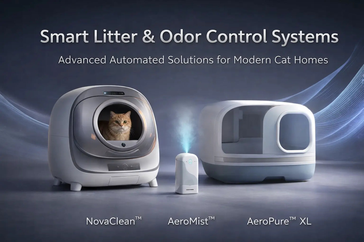 Smart self-cleaning cat litter box with odor control system from Pawlido