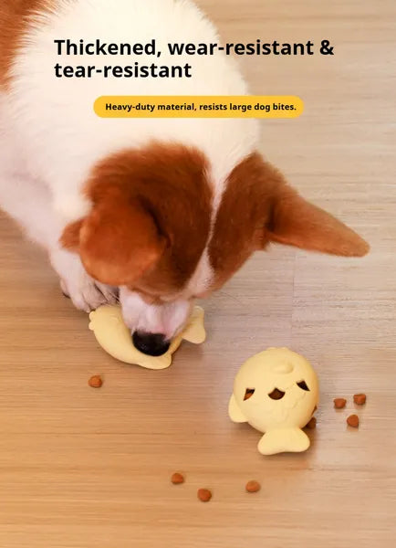 Fish-shaped Dog Treat Dispenser Toy-food-grade Silicone Slow Feeder