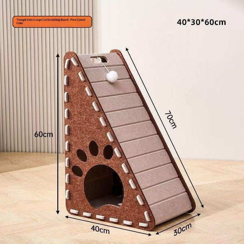 Triangular Vertical Cat Bed With Thickened Wear-resistant