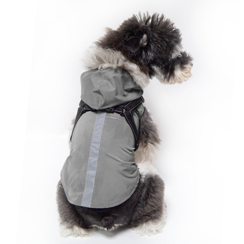 New Pet Raincoat Dog Poncho Cape Reflective Large Clothes Pet