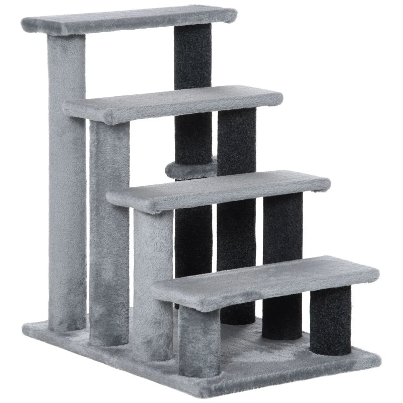 Cat Tree Tower Stair Steps With Scratching Post Hanging Play Ball