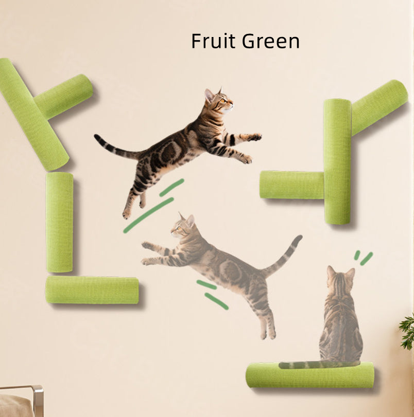 Cat Scratching Post Self-adhesive Wall Mounted Space Savings