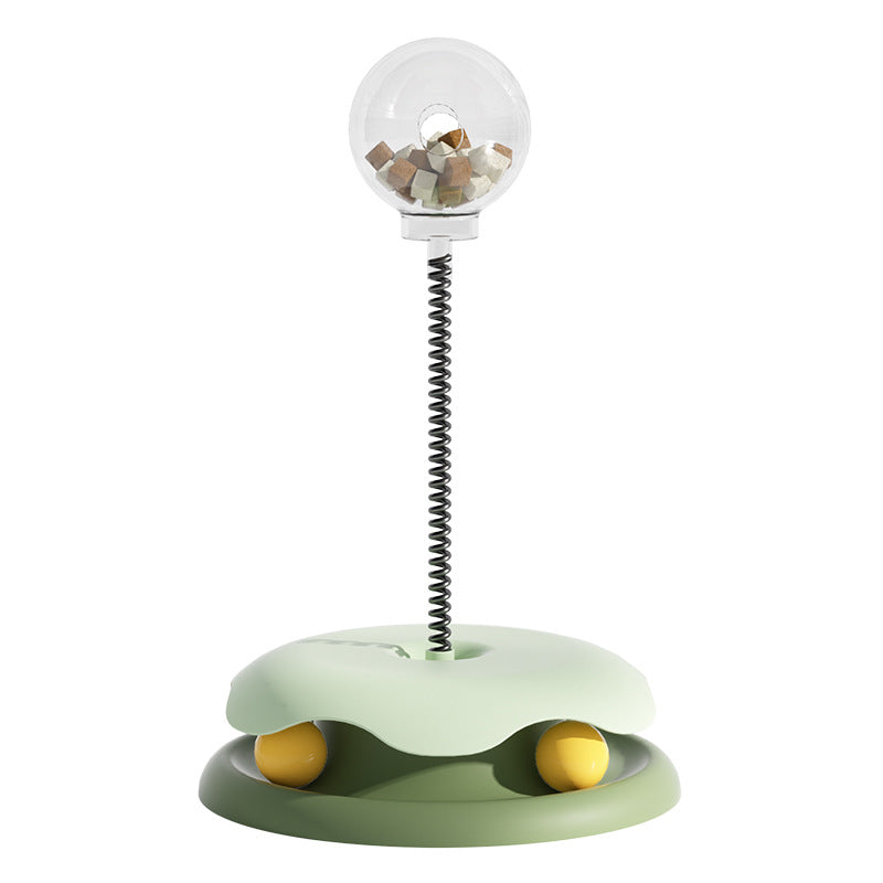 Cat Leakage Food 2-in-1 Toys Turntable Ball Kitten Funny Training