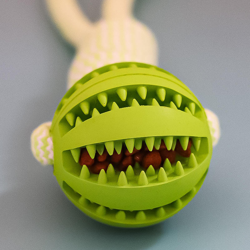 Dog Toys Treat Balls Interactive Hemp Rope Rubber Leaking For Small
