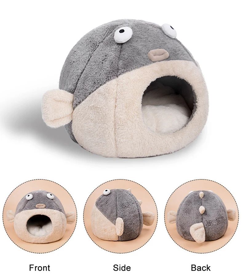 Cute Animal Cat Accessory Furniture Balloonfish-shaped Pet Mats