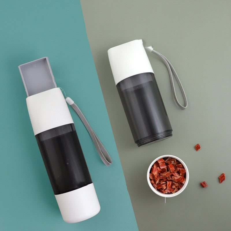 Portable Dog Water Bottle 350ml Food Container For Pets Feeder Bowl