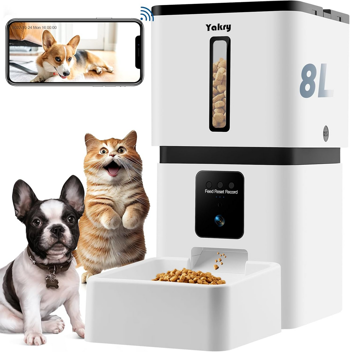 Automatic Dog Feeder With Camera 8l 33 Cups Smart