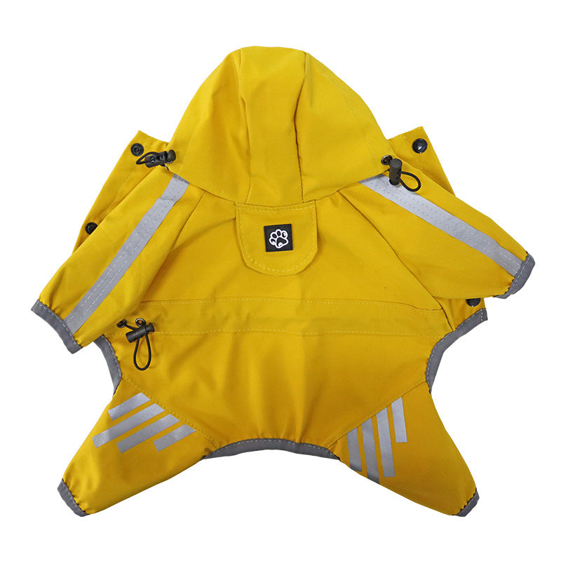 Dog Raincoat Full Package Four Feet Waterproof Rain Cape Pet