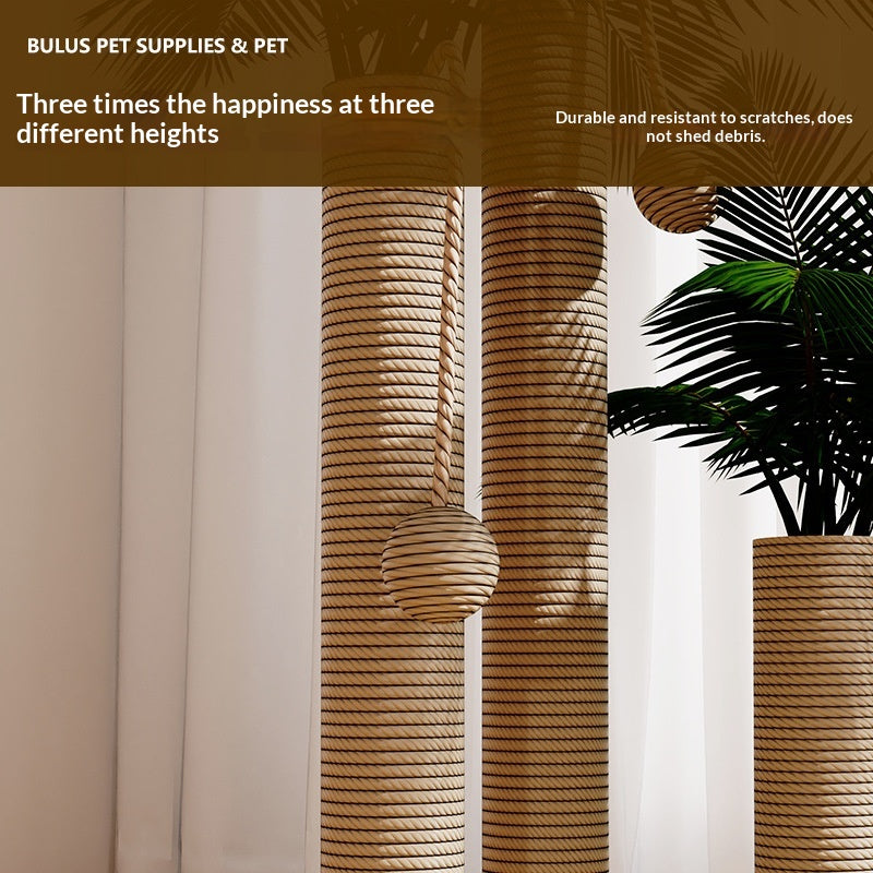 Cat Scratching Post Climbing Frame Hemp Rope Board Vertical