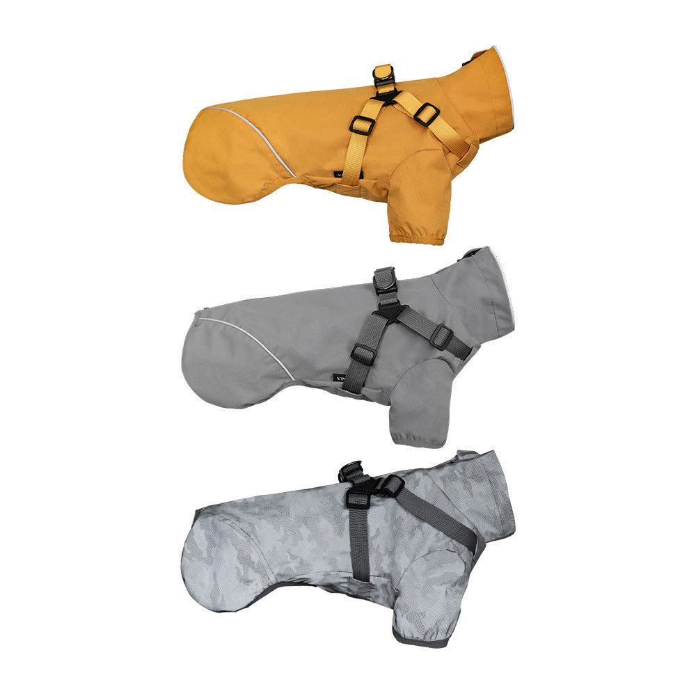 Chest And Back Raincoat Two Legs Waterproof Teddy Medium And Small