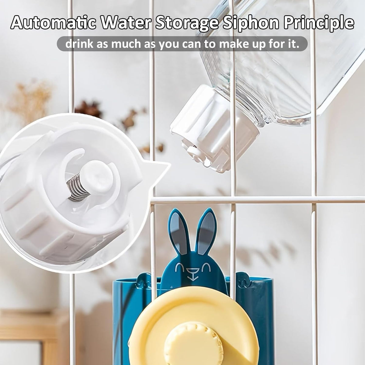 Hanging Automatic Food Water Dispenser Rabbit Feeders For Cages Pet
