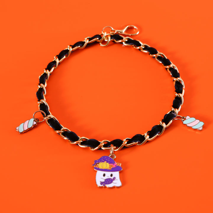 Decorative Halloween Pet Collar with Charms
