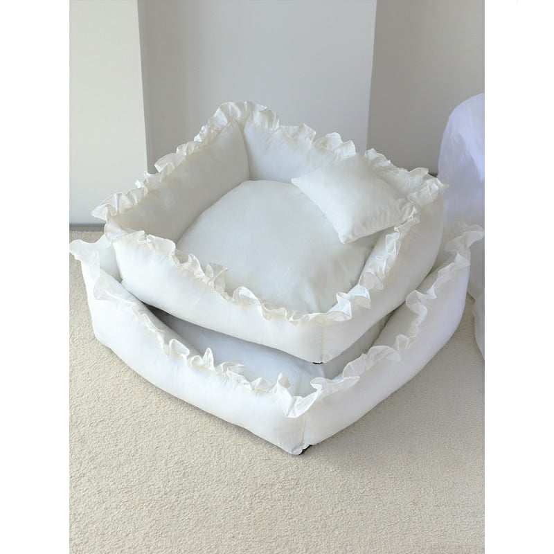 Super Comfy Princess Dog Bed Sofa Pet Kennel House Mat For Small