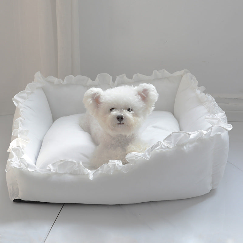 Super Comfy Princess Dog Bed Sofa Pet Kennel House Mat For Small