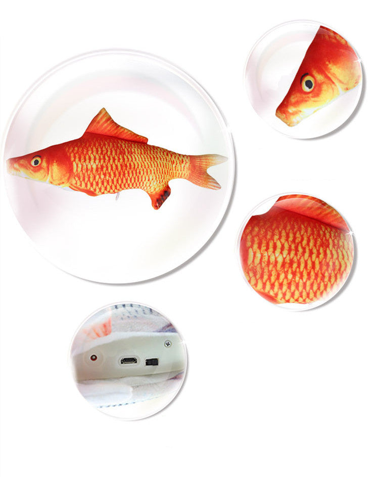 Fish Plush Catnip Pet Toy That Emulates The Beating