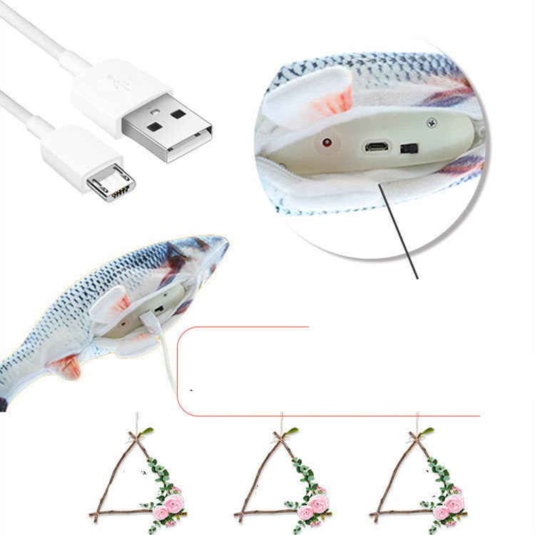 Fish Plush Catnip Pet Toy That Emulates The Beating
