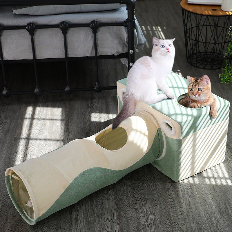 Cat Cave Litter Four Seasons Universal Tunnel Closed House Supplies