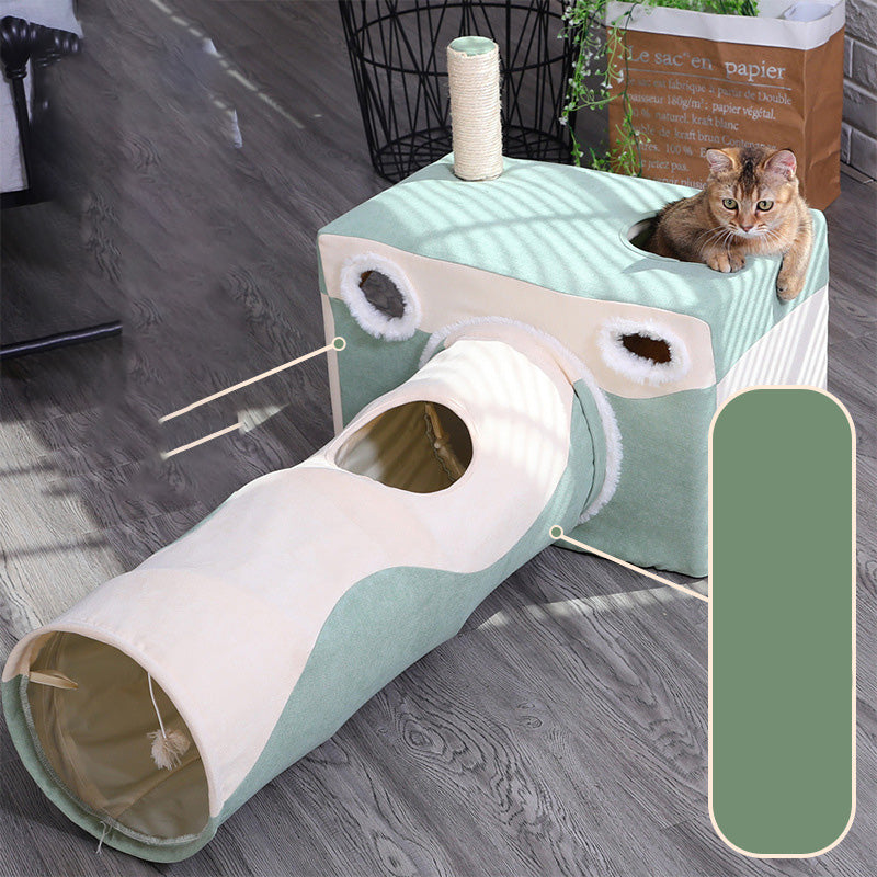 Cat Cave Litter Four Seasons Universal Tunnel Closed House Supplies