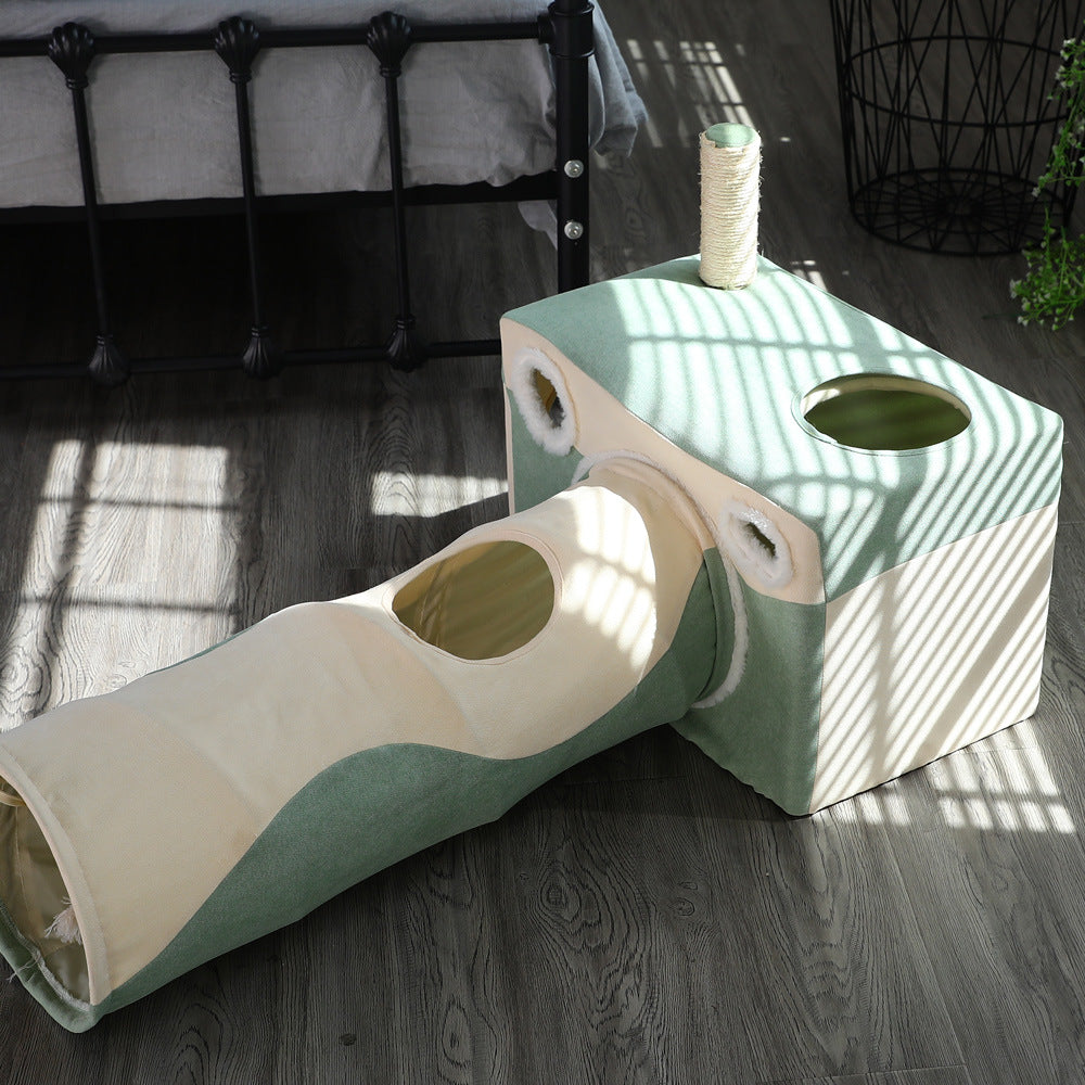 Cat Cave Litter Four Seasons Universal Tunnel Closed House Supplies