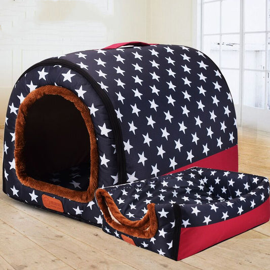 Pet Big Dog House Fully Removable And Washable Pet Kennel Cylinder