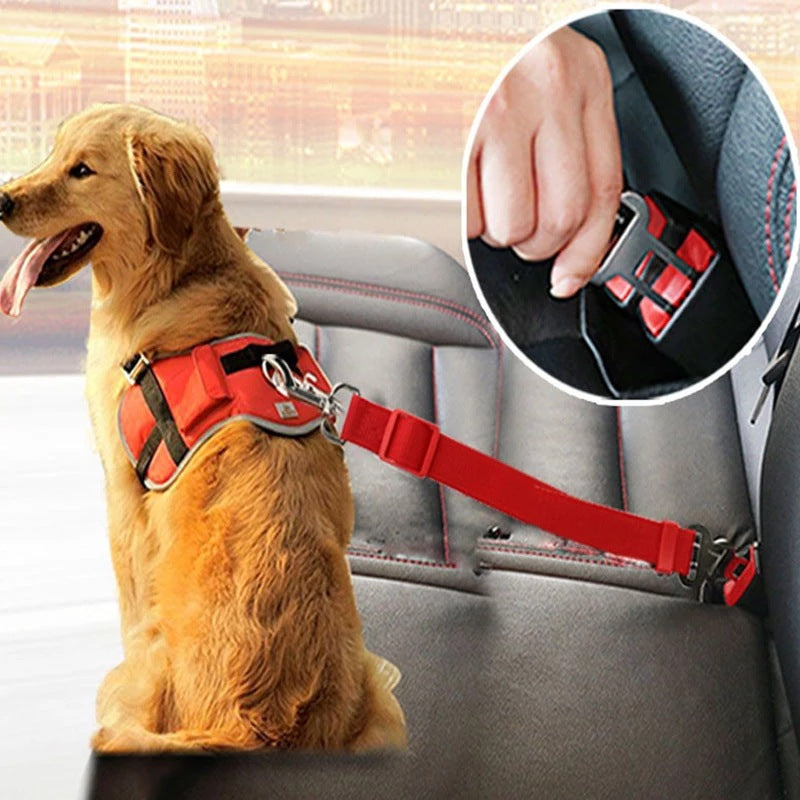Adjustable Pet Cat Dog Car Seat Belt Pet Vehicle Harness Lead Clip