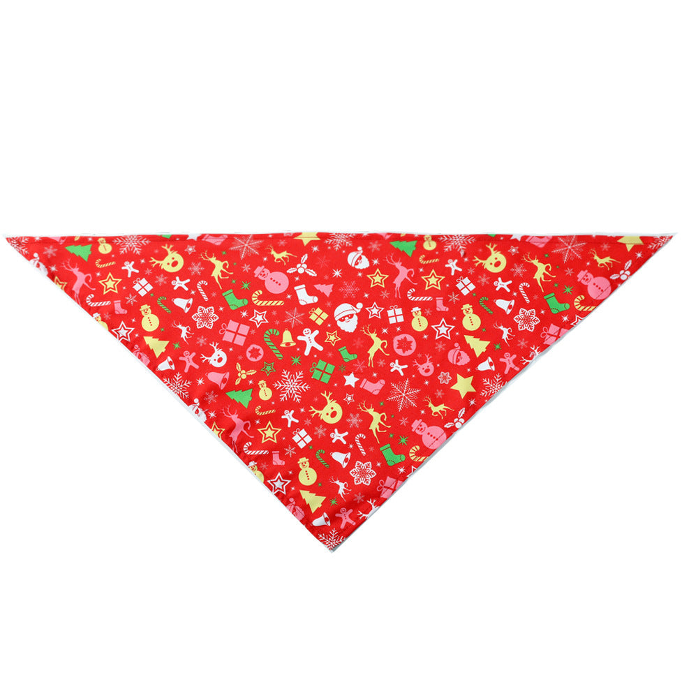 Christmas Pet Saliva Towel Amazon Hot Sale Dog Triangle Scarf Cat