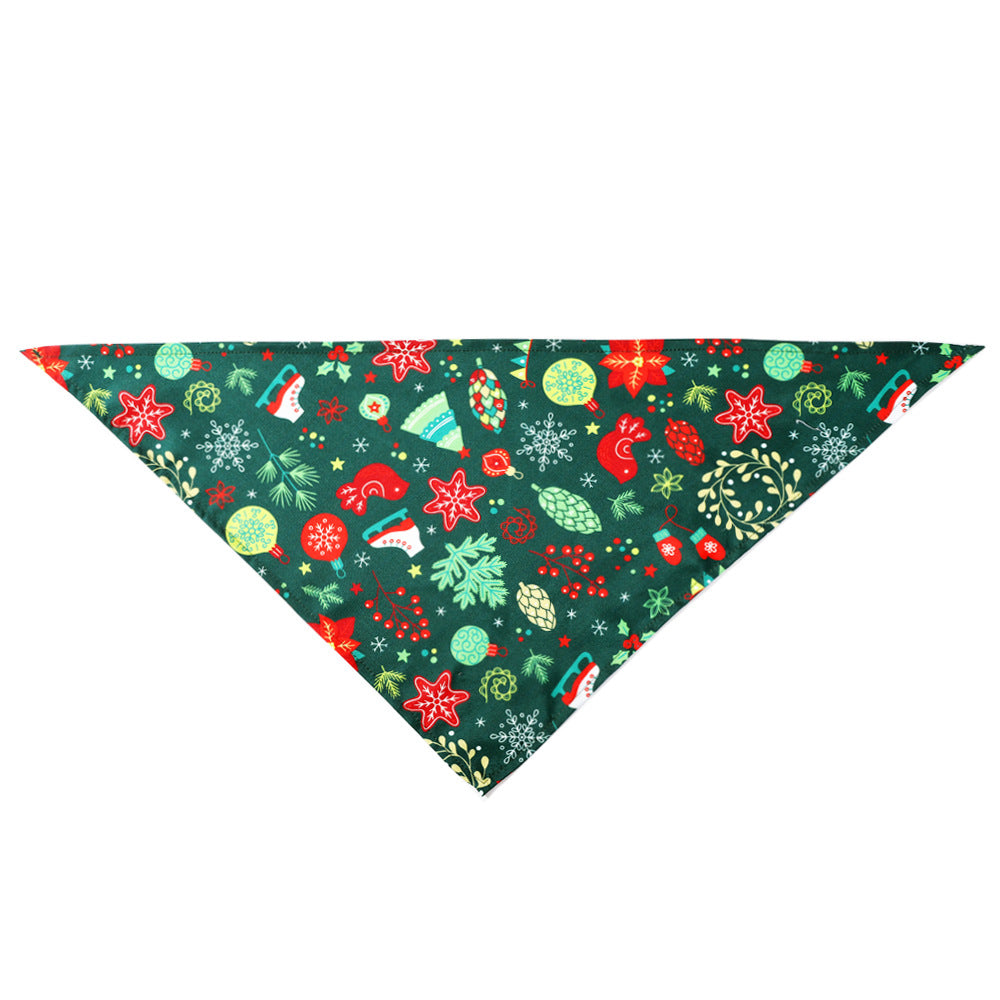 Christmas Pet Saliva Towel Amazon Hot Sale Dog Triangle Scarf Cat