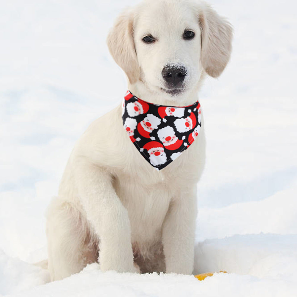Christmas Pet Saliva Towel Amazon Hot Sale Dog Triangle Scarf Cat