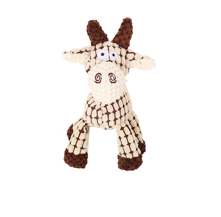 Pet Toy Donkey Shape Corduroy Chew For Dogs Puppy Squeaker Squeaky