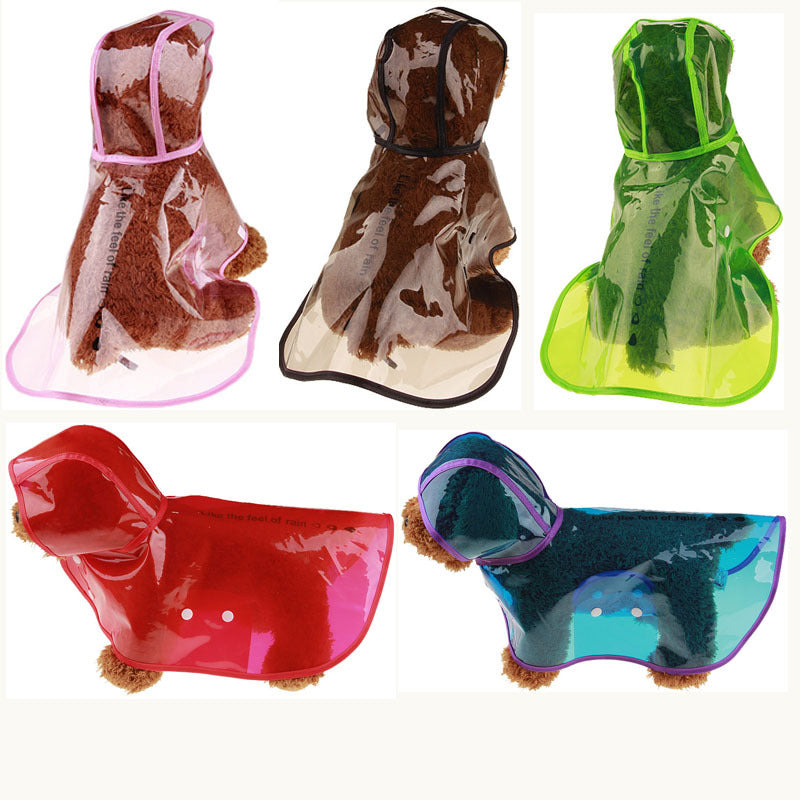 Simple Transparent Waterproof Raincoat For Dogs