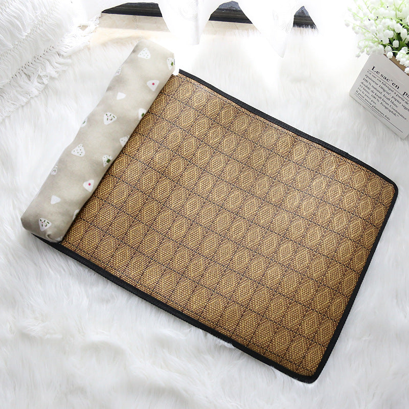 Summer Rattan Pet Mat Pillow Cushion Cooling Catmat Ice Pad