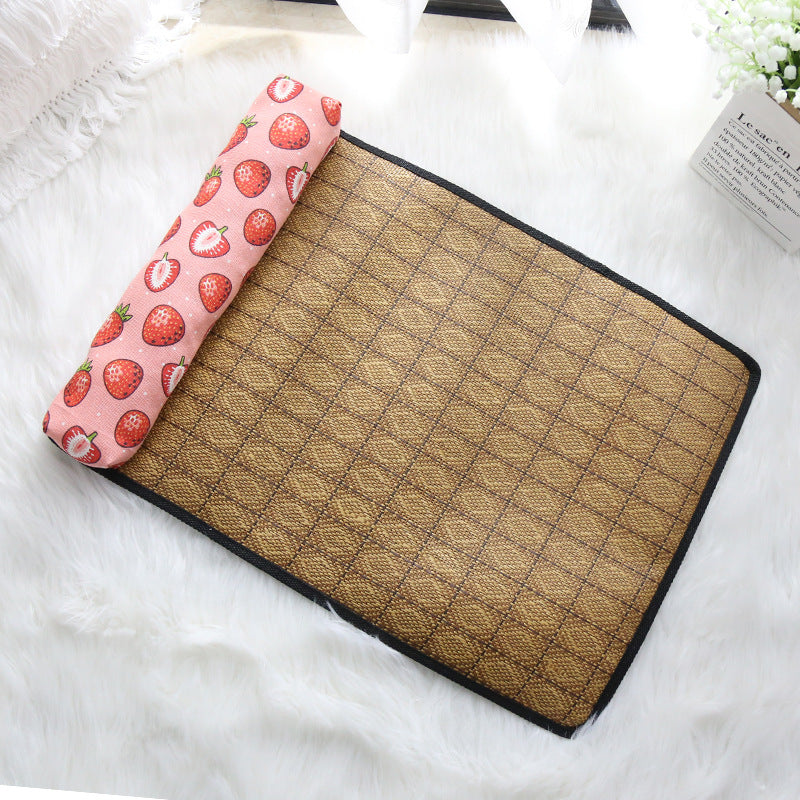 Summer Rattan Pet Mat Pillow Cushion Cooling Catmat Ice Pad