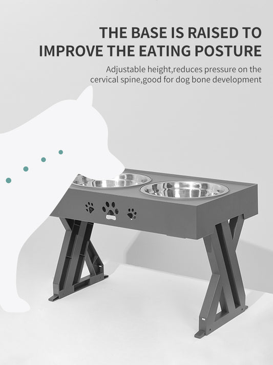 Pet Bowl Dog Pet Feeder Stainless Steel Folding