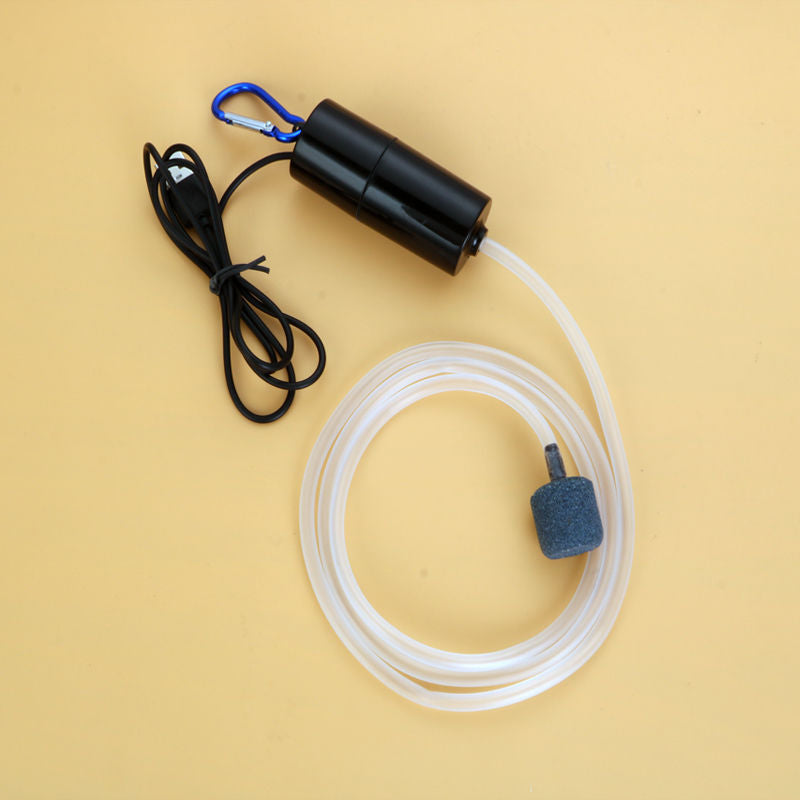 Aquarium Fish Tank USB Oxygen Air Pump Mute Energy Saving Supplies