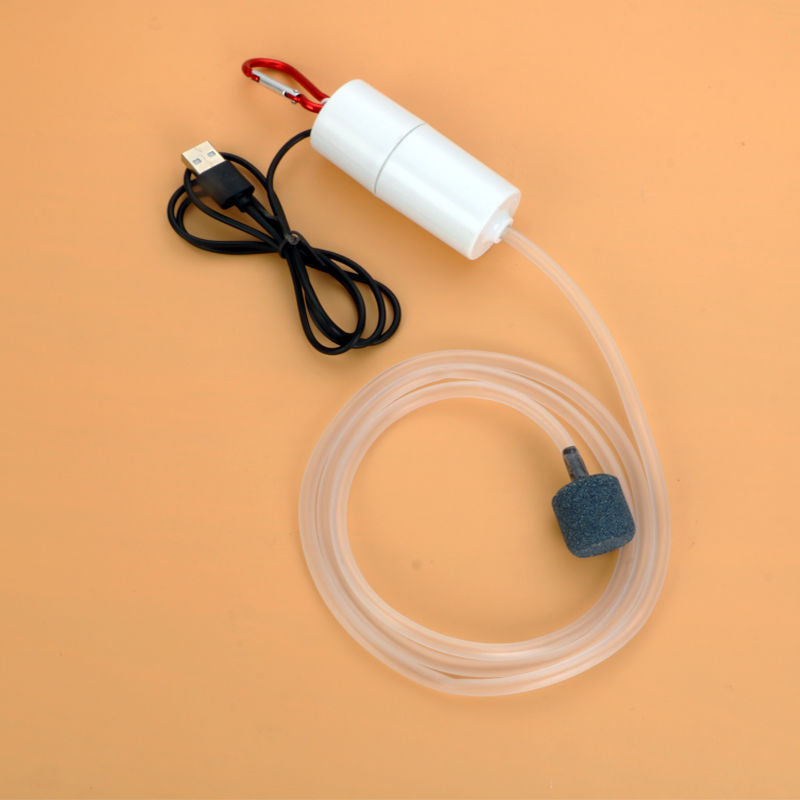 Aquarium Fish Tank USB Oxygen Air Pump Mute Energy Saving Supplies