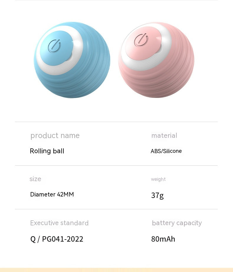 Automatic Moving Bouncing Rolling Ball Smart Cat Toy Self-moving