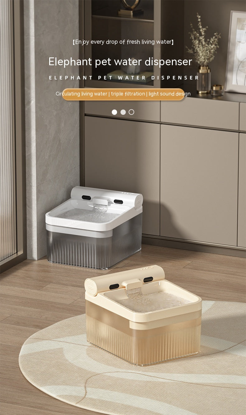 Plastic Pet Smart Water Dispenser Good-looking Triple Filter