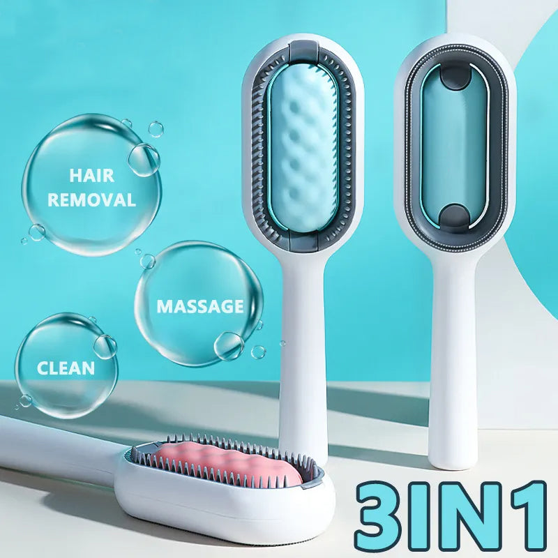 Cat Hair Brush With Water Sticky For Cats 4 In-1 Grooming Creative