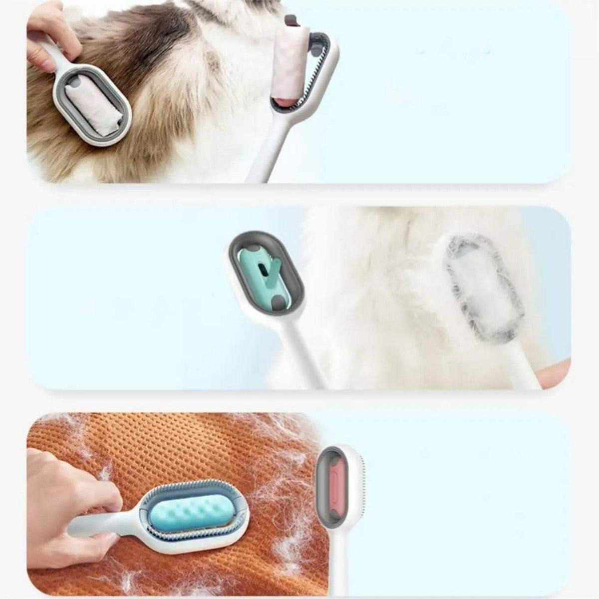 Cat Hair Brush With Water Sticky For Cats 4 In-1 Grooming Creative