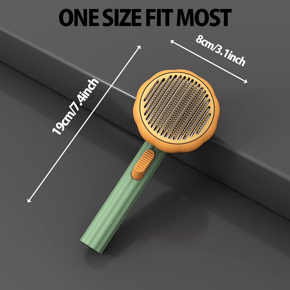 Pet Pumpkin Brush Pet Grooming Self Cleaning Slicker For Dogs Cats