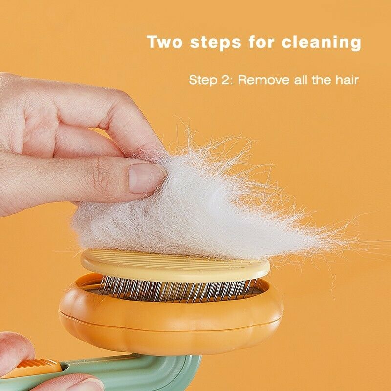 Pet Pumpkin Brush Pet Grooming Self Cleaning Slicker For Dogs Cats