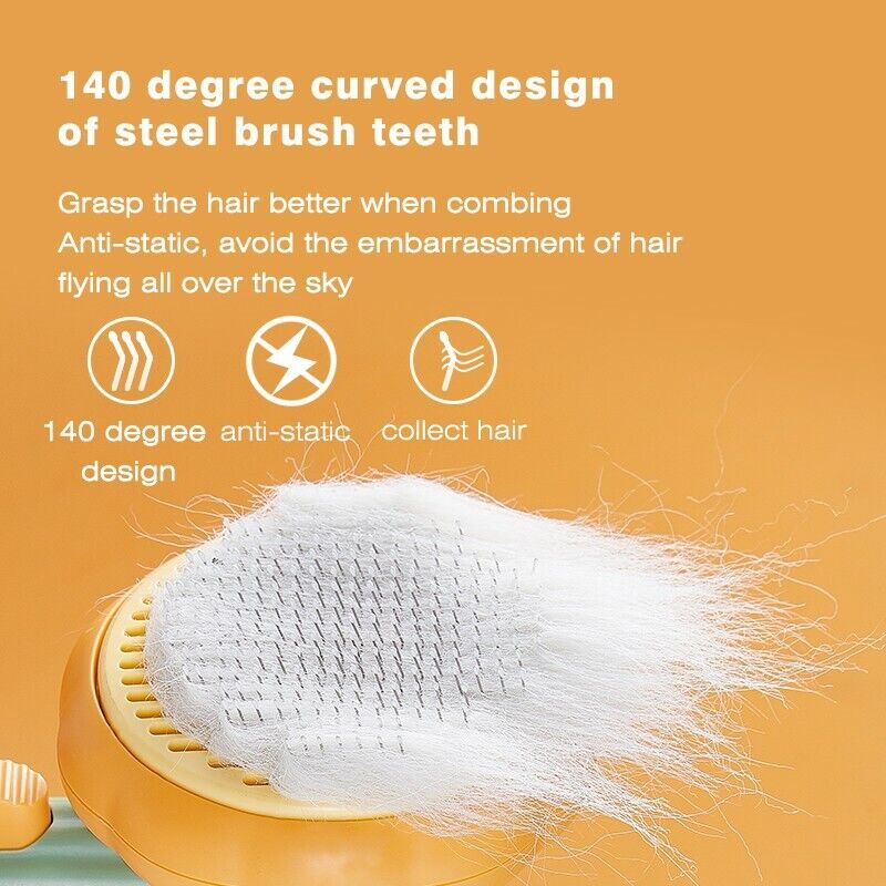Pet Pumpkin Brush Pet Grooming Self Cleaning Slicker For Dogs Cats