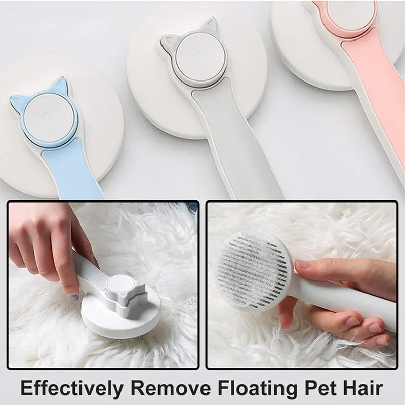 Pet Self Cleaning Cat Brushes Grooming Brush For Dogs Cats For Long