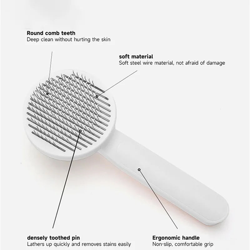 Pet Self Cleaning Cat Brushes Grooming Brush For Dogs Cats For Long