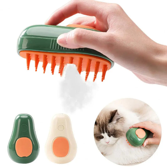 Steamy Cat Brush Dog Grooming Comb Electric Self Cleaning Steam For