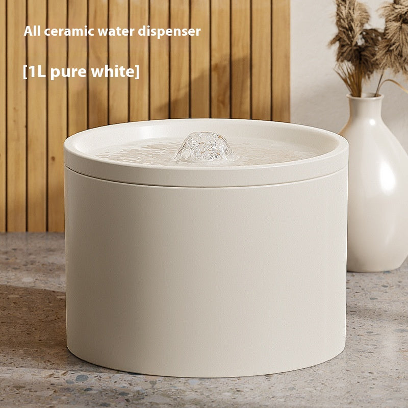Cat Automatic Water Dispenser Flow Mute Circulating Filter Ceramic