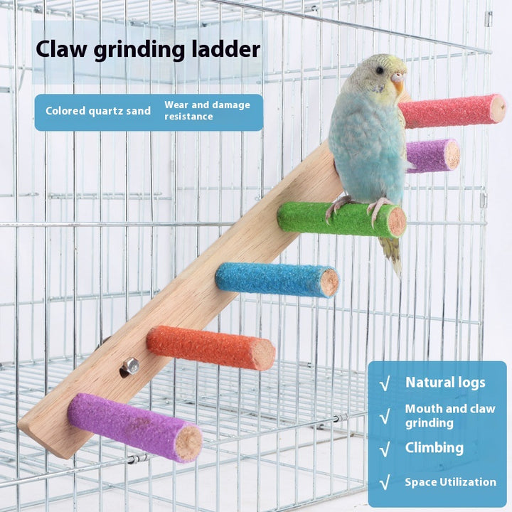 Frosted Perch Rod and Claw Grinding Toy for Birds