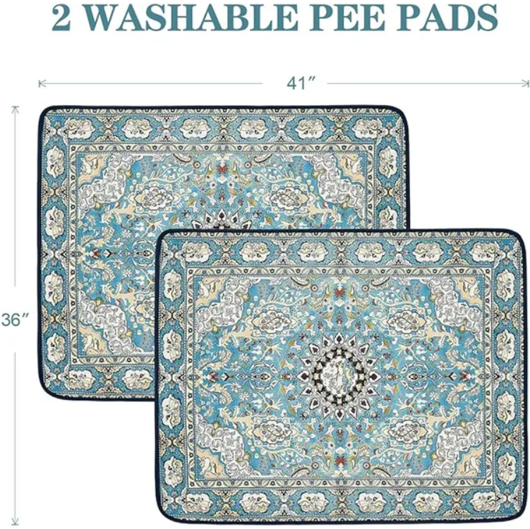 Qeils Washable Pee Pads For Dogs 2 Pack Reusable Puppy 36x41 Super