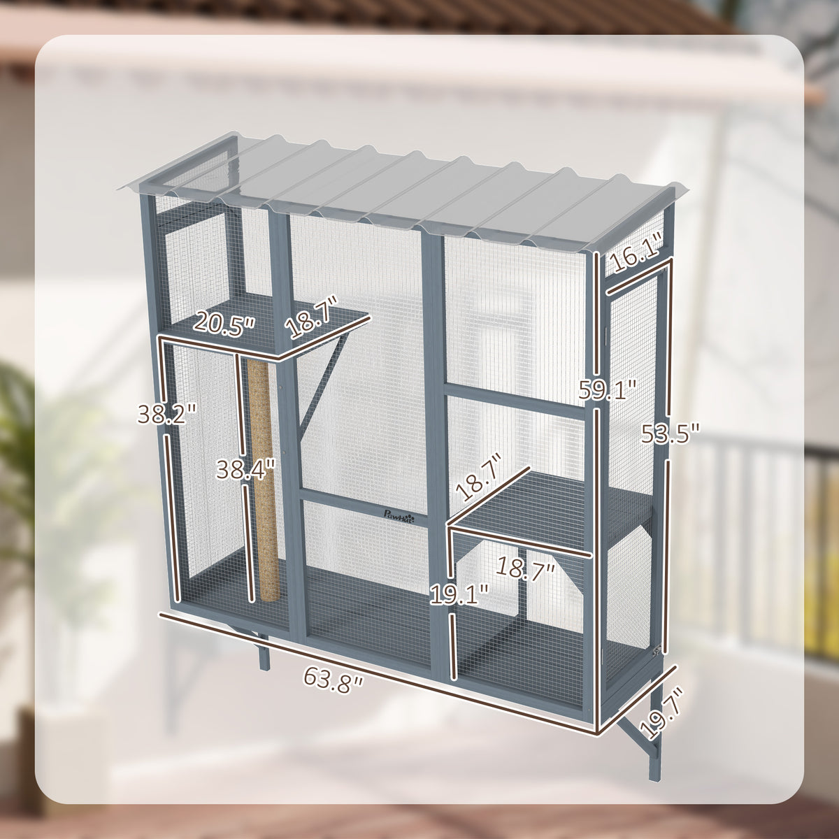 Catio Outdoor Window For 2-3 Large Indoor Cats W 2 Jumping