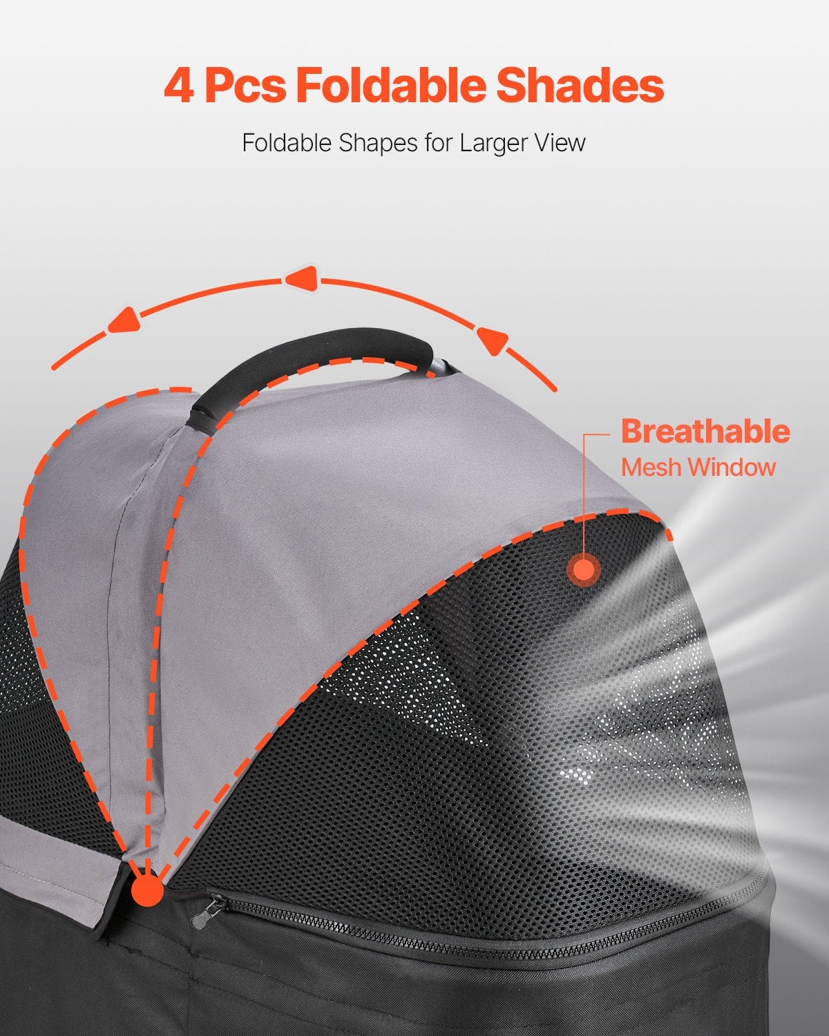 Pet Stroller Foldable 4 Wheels Dog Detachable Carrier Up To 35lbs
